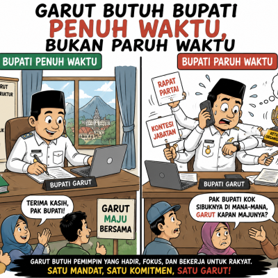 Garut Butuh Bupati Penuh Waktu, bukan Paruh Waktu