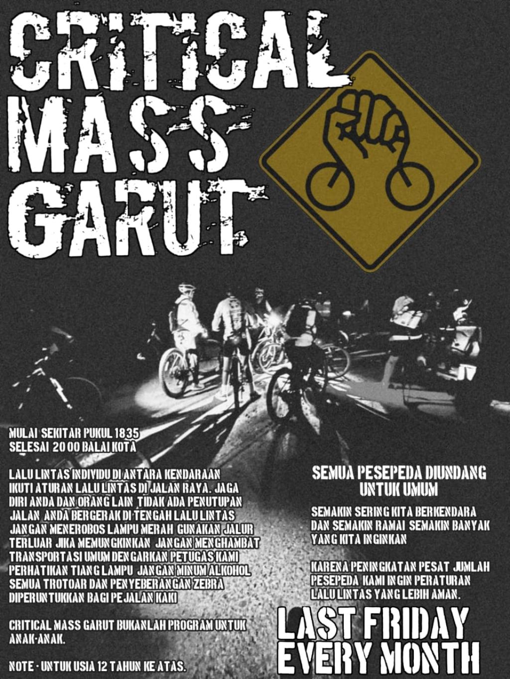 Critical Mass Bakal Hadir di Garut, Suarakan Hak Pesepeda di Jalan Raya