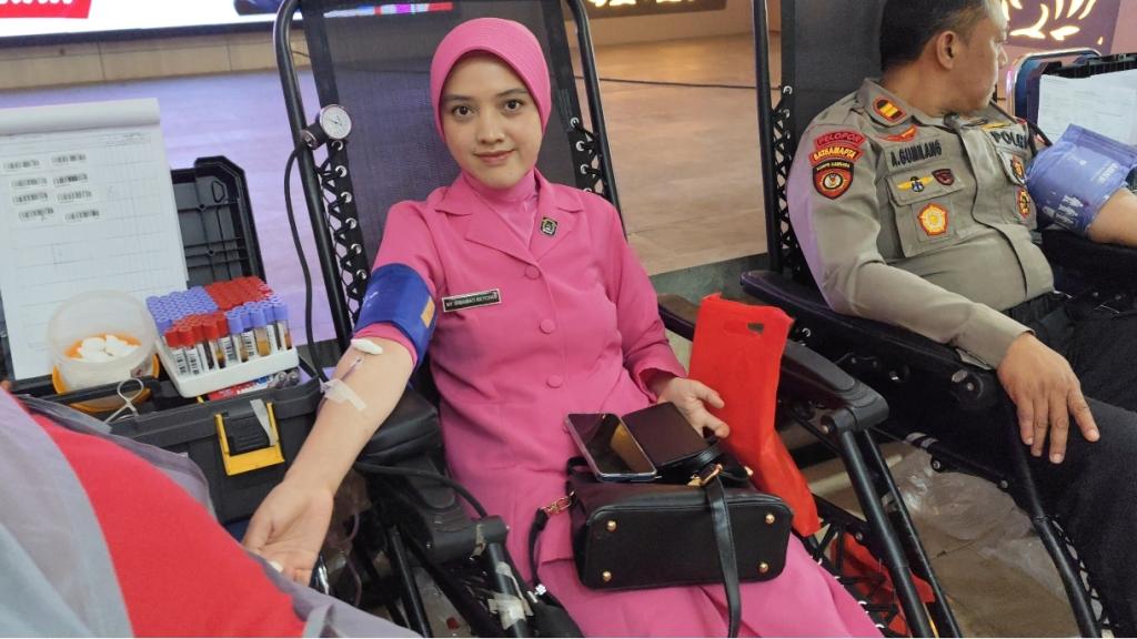 Hari Bhayangkara, PMI dan Polres Garut Himpun 92 Kantong Darah